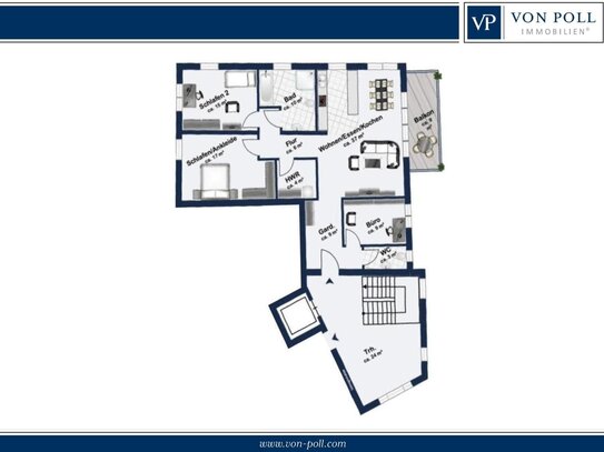 Bielefeld-Quelle: NEUBAU Wohnung W4 KfW40 | 4 Zimmer | ca. 111 m² Wohnfläche | Balkon | Tiefgarage