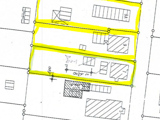 3 attraktive Baugrundstücke 822m² + 697m² + 689m² mit jeweils Altbestand in Cloppenburg