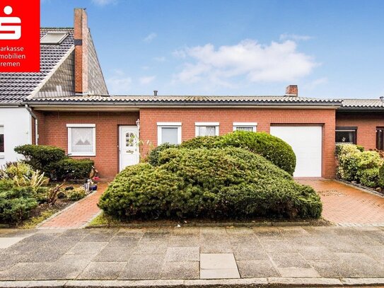 Bremen - Horn: Reihenbungalow für die kleine Familie mit Garten und Garage in ruhiger Wohnlage