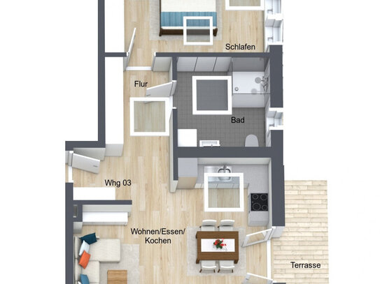 Barrierefreie Neubauwohnung mit KfW Förderung - WE 03