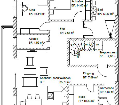 Neubau (Erstbezug) 4-Zimmer-Etagenwohnung mit gehobener Innenausstattung & Balkon in Anger