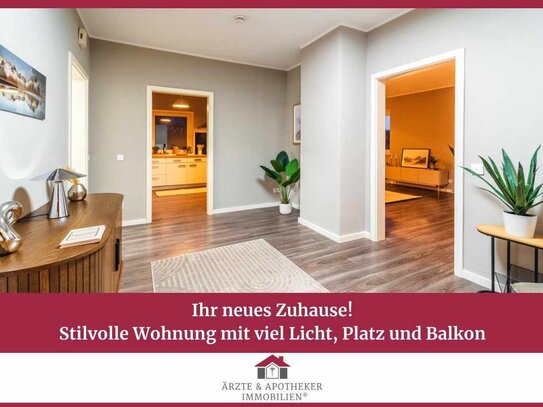 Ihr neues Zuhause: Stilvolle Wohnung mit viel Licht, Platz und Balkon