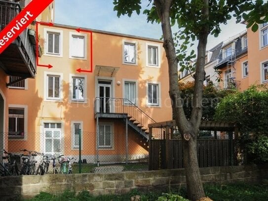 *Reserviert* - Hechtviertel - bezugsfreie 1-Zimmerwohnung im Mittelhaus 2.OG - Fernwärme geplant