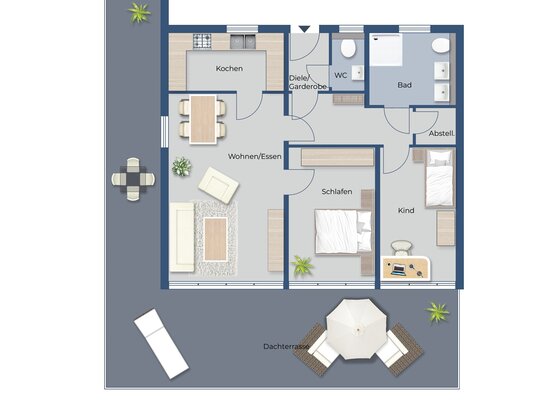 Fronhäuser Terrassen - Penthouse über den Dächern von Fronhausen-A-07