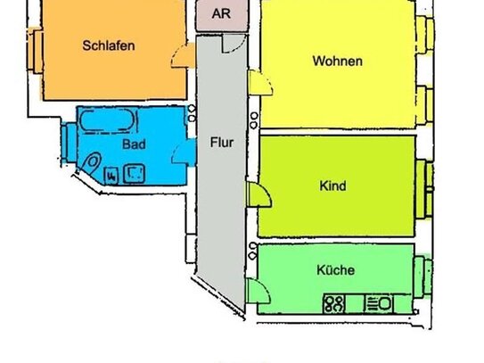 Großzügige 3-Zimmerwohnung mit Stuckelementen an den Decken!