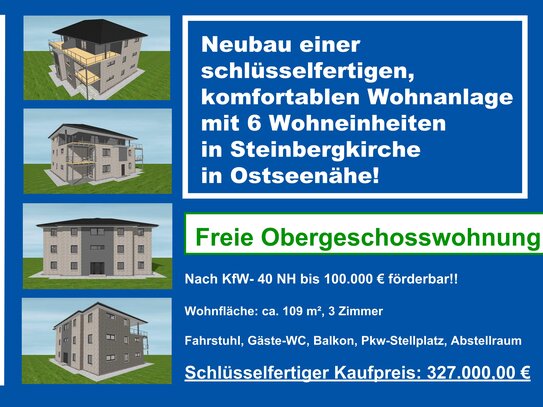 NEU ! Steinbergkirche, freie OG-Wohnung, Neubau u. schlüsselfertig