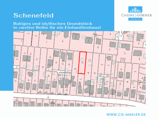 Ruhiges und idyllisches Grundstück in zweiter Reihe für ein Einfamilienhaus!