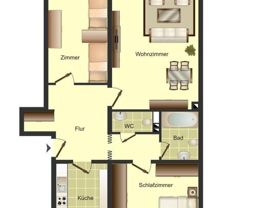 Demnächst frei! 4-Zimmer-Wohnung in Sankt Augustin Menden