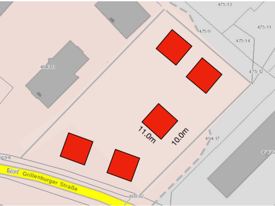 Baugrundstück für Ein- oder Mehrfamilienhäuser