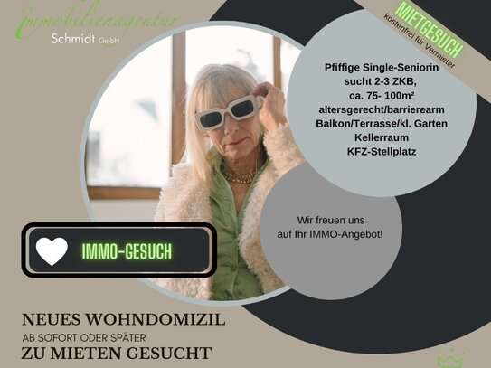 ***SUCHE: Pfiffige Single-Seniorin sucht altersgerechte Wohnung zur Langfrist-Miete!***