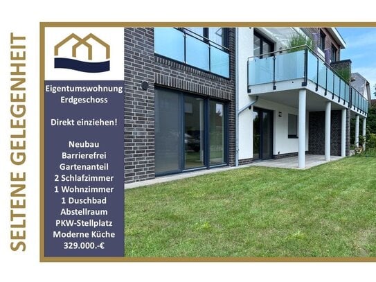 Moderne und sofort Bezugsfreie Erdgeschosswohnung (105qm) in Wittmund mit Gartenbereich PKW Stellplatz