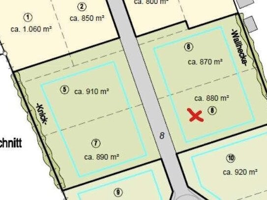 889 m² großes Baugrundstück (Nr. 8) in Besdorf