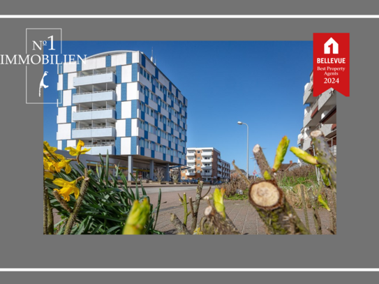 Genehmigte Ferienvermietung: Blick über die Stadt, bis zum Meer