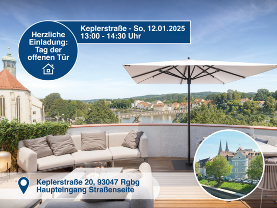 Exklusives Penthouse mit Dachterrasse an der Donau