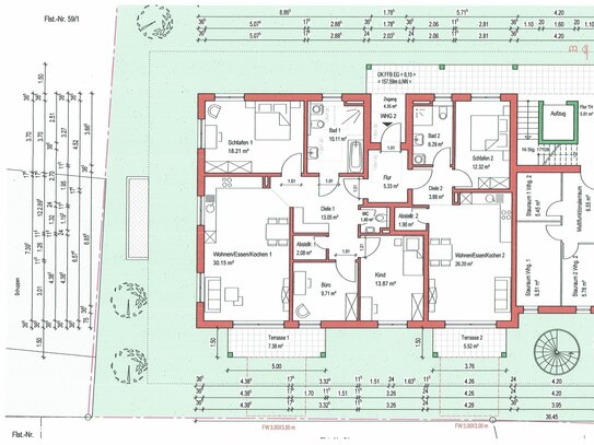 Viele Möglichkeiten, große Wohnung , teilbar in 2 sep. Wohnungen oder Büro.