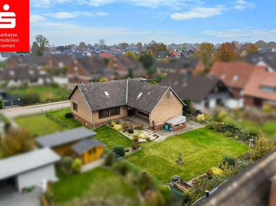 Schwanewede Neuenkirchen: Großzügiger Bungalow mit weitläufigem Grundstück und Garage