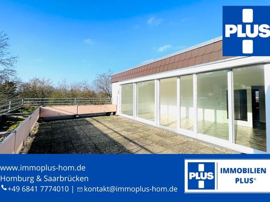 !!! NEUER PREIS !!! HOMBURG-STADTMITTE; MODERNES PENTHOUSE MIT HERRLICHEM AUSBLICK INS GRÜNE