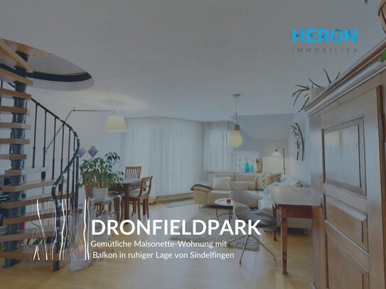 DRONFIELDPARK IN SINDELFINGEN - 3,5-Zi-Maisonette Wohnung mit Balkon u. EBK sowie Gartenmitbenutzung