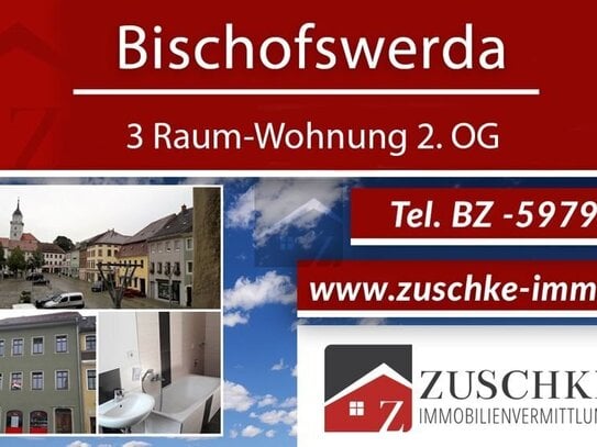 Bischofswerda - 3-Raumwohnung 2.OG mit Balkon und optionaler EBK - Mieten jetzt!