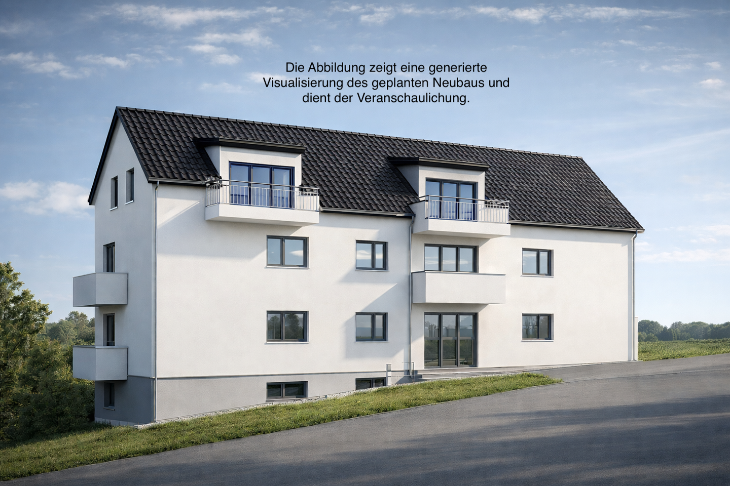                                                               Neubau-Erstbezug: 3-Zimmer-Wohnung im Obergeschoss mit Balkon                                                       in Buxheim (Unterallgäu)