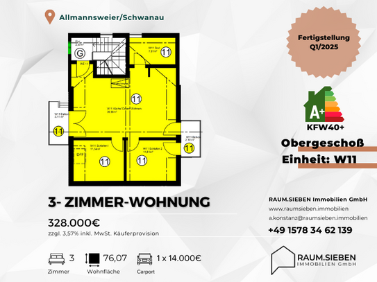 Ideal für Kapitalanleger * 5% Degressive-Afa * Neubau 2024 * KFW40+ Förderung * Allmannsweier