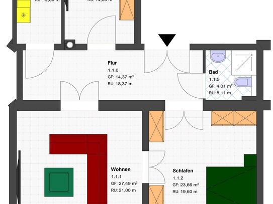 ERSTBEZUG - geräumige 3-Raum Altbauwohnung mit Austritt