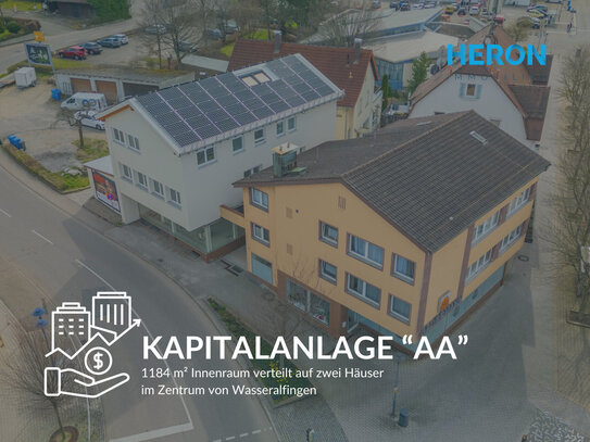 Kapitalanlage "AA" - 1184 m² Innenraum verteilt auf zwei Häuser im Zentrum von Wasseralfingen