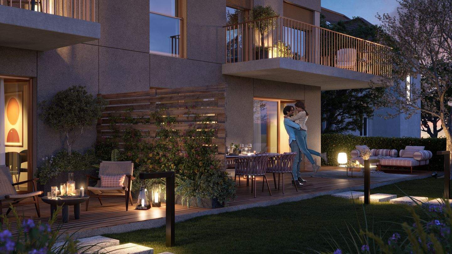 Reserviert: Außergewöhnliches Architekturhighlight: 4 Zimmer Terrassenwohnung mit Garten