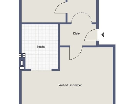 2 Zi. Hochparterre-Whg. mit O/S-Loggia als Kapitalanlage oder späterer Eigenbedarf