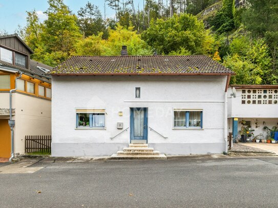 Einfamilienhaus in ruhiger Lage mit Garten und vielseitigem Nebengebäude mit Blick zur Rosenburg