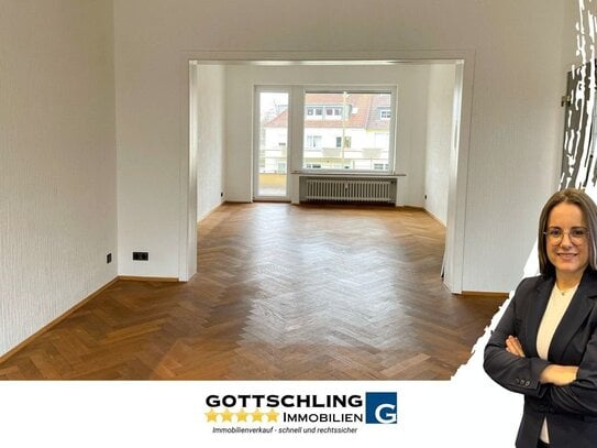 schöne Altbau Wohnung mit 2 luftigen Zimmer im Essener Süden mit großem Balkon