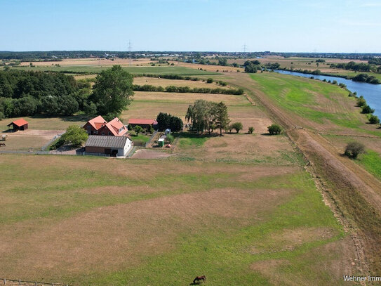 Verden | Zweifamilienhaus mit Stallungen in Alleinlage auf ca. 3,1 ha