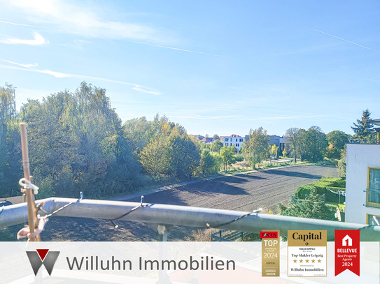 sonnige Etagenwohnung mit Balkon, Weitblick und Stellplatz