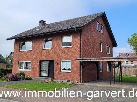 Kapitalanlage und Selbernutzen!? Haus mit 2 Wohnungen, Carport, 2 Gärten. Zentrumsnah in Borken-Weseke