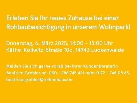 Rohbaubesichtigung 6.3. von 14 - 15 Uhr - Nur noch 2 Häuser verfügbar - Sichern Sie sich Ihr bezahlbares Eigenheim in L…