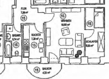 Ins 3.OG mit Lift / Balkon / Bad mit Wanne + Fenster u.v.m.