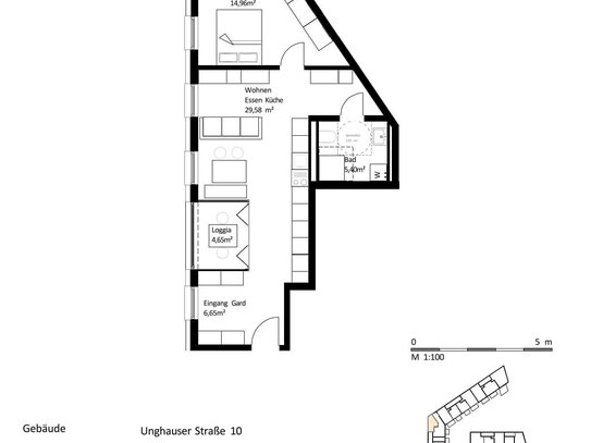 62 m² 2-Zi.-Whg. mit Balkon im Zentrum von Burghausen zum Kauf: EH40-QNG: 5% AfA + 5% Sonder-AfA & 150.000 € KfW-Kredit