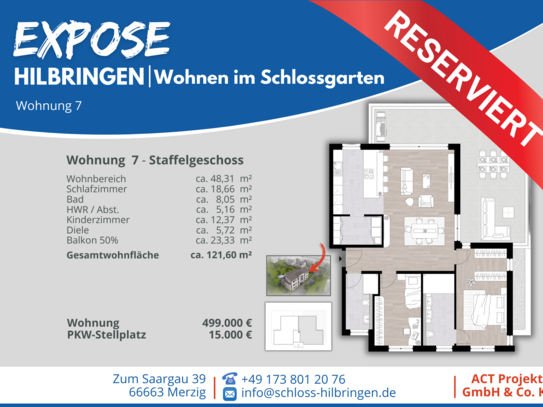 Wohnen im Schlossgarten in Merzig-Hilbringen Penthousewohnung