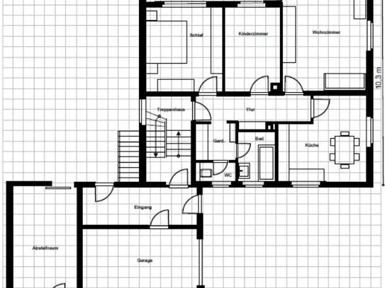 Vielfältige Nutzungsmöglichkeiten: Zwei-Dreifamilienhaus mit Garagen und großem Garten