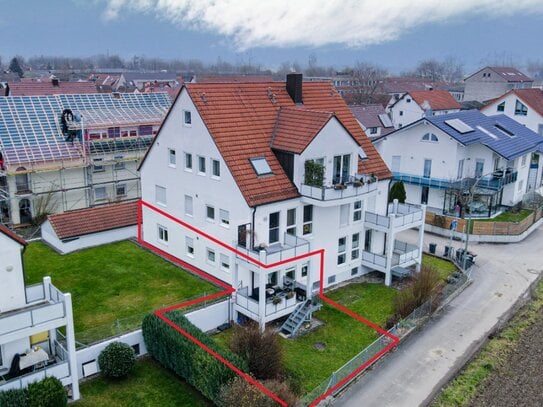 Exklusive EG-Wohnung in Burlafingen mit Garten, Tiefgarage und unverbaubarem Blick ins Naturparadies