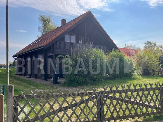 Charmantes Holzblockhaus in Strandnähe