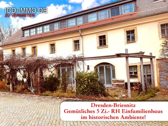 Dresden-Briesnitz! Gemütliche 5 Zi.- Maisonetten-Wohnung auf 3 Etagen im historischen Ambiente!