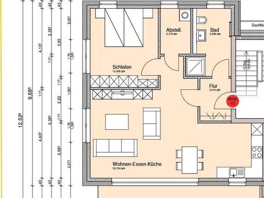 Penthousewohnung, Vechta- stadtzentral!