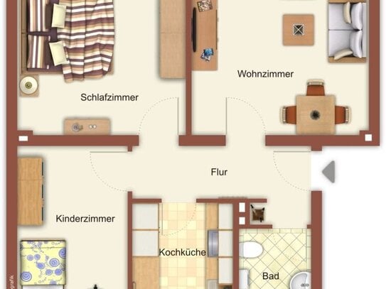 Gemütliche 3-Zimmer Wohnung am Hardter Wald!