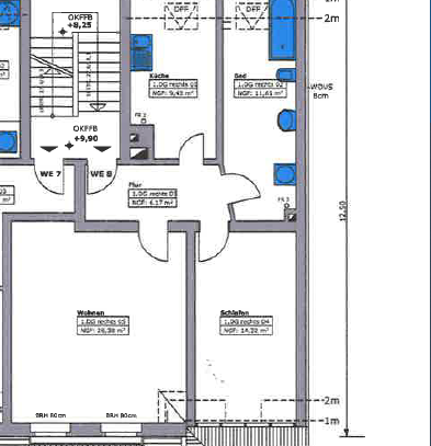 sanierte 2-Zimmer-Wohnung mit EBK und Tageslicht-Wannenbad