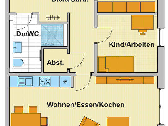 Attraktive Obergeschoss-Wohnung in zentraler Lage