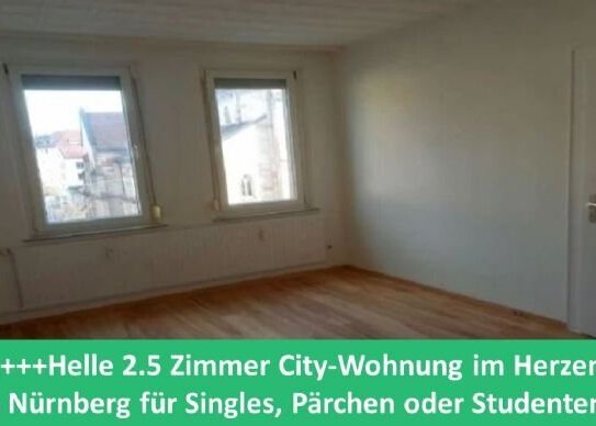 Ruhige und sonnige 2.5-Zimmer City-Wohnung im Herzen von Nürnberg (~50m2)