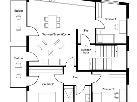 Neubau *KfW 55 EE* 4-Zi.-Wohnung mit zwei Balkonen im Herzen von Heidenheim!