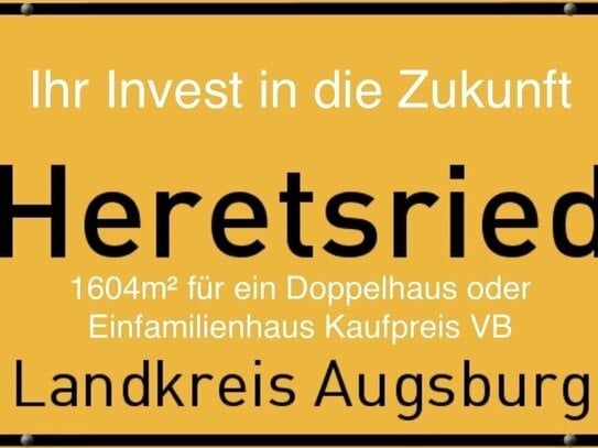 Top Invest in die Zukinft - 1604m² Grundstück für ein Doppelhaus oder Einfamilienhaus - KP - VB