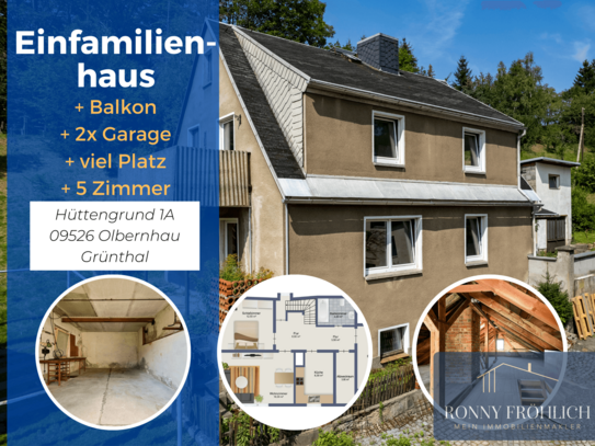 Olbernhau: Vielseitiges 6-Zimmer-Haus mit traumhaftem Ausblick - Gestalten Sie Ihr Traumhaus!